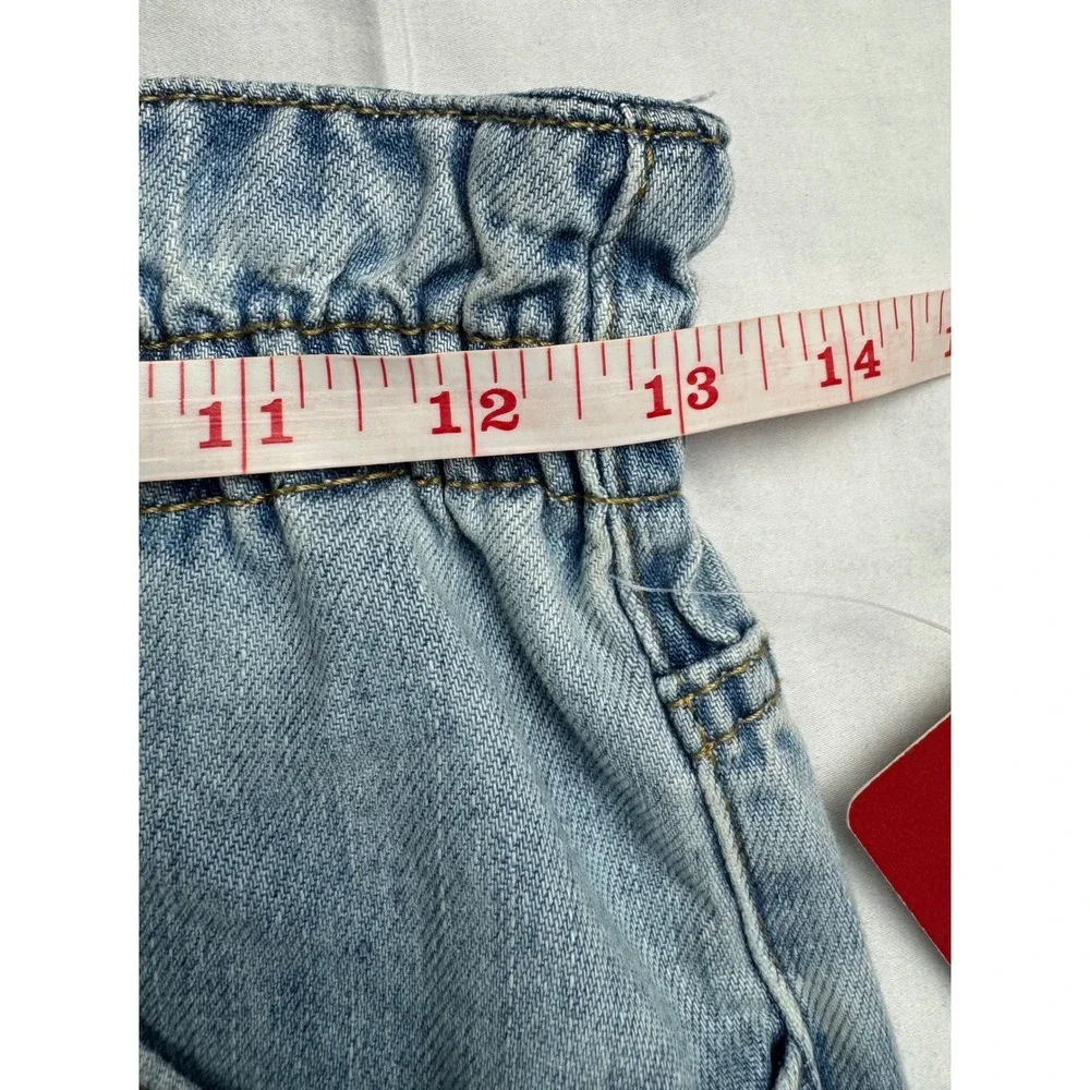 Levis Girls 16 High Rise Pull On Denim Skirt Light Wash‎ Paperbag Waist  NWT